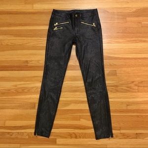 Zara Snakeskin Leather (Vegan) Pants